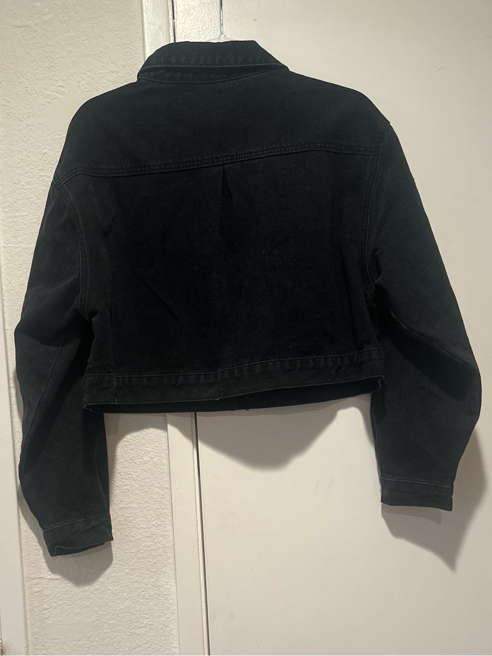 Nasty Gal Black Studded Cropped Denim Jacket - Diamond Accent - Picture 5 of 7